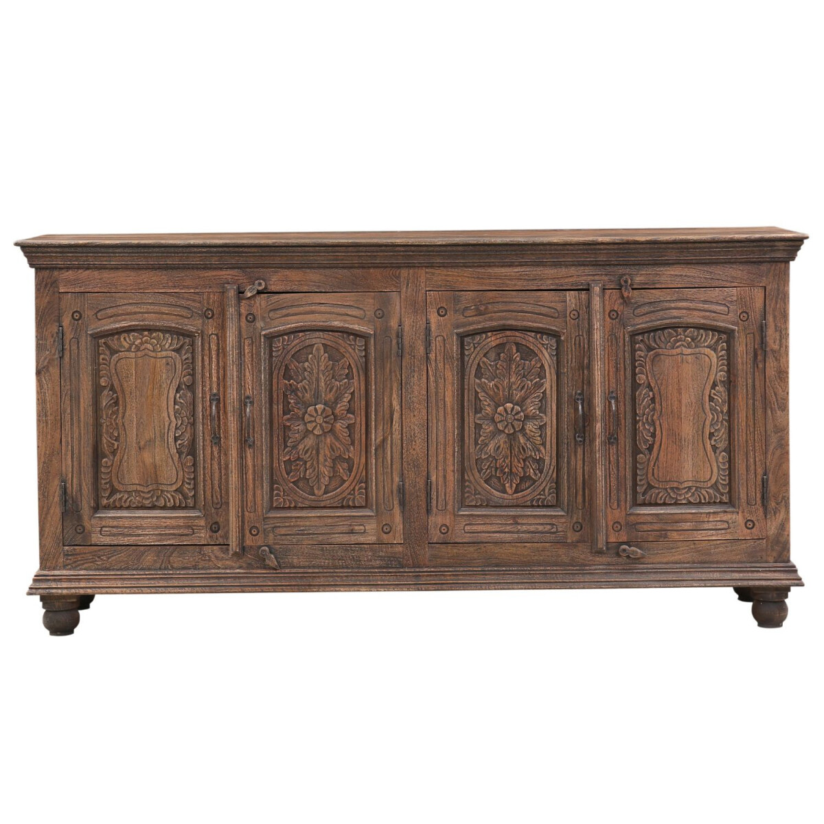 Skandinavische Vintage Sideboard Kommode Noubia Braun 180cm