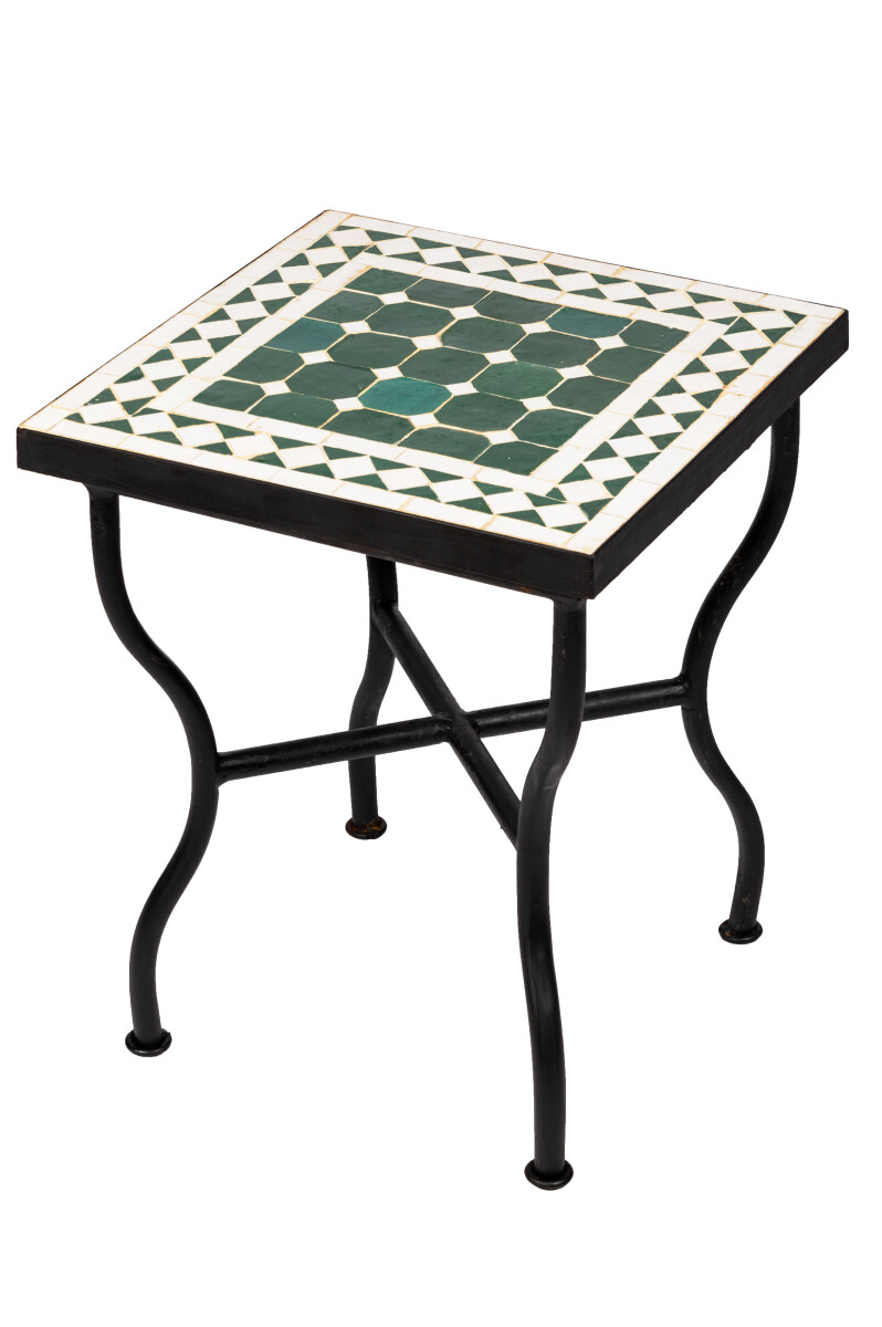 Mosaiktisch Marrakesch Grün Weiss | box