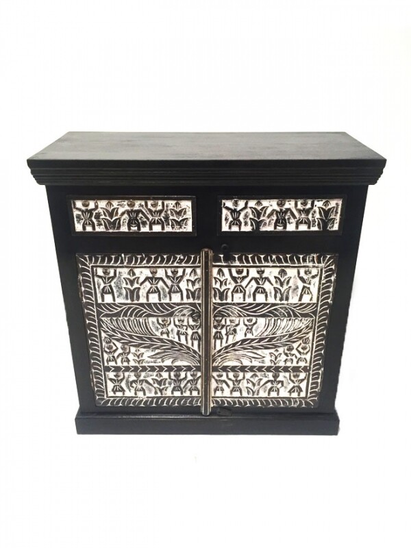 Afrikanische geschnitzte Kommode Simba - 93cm