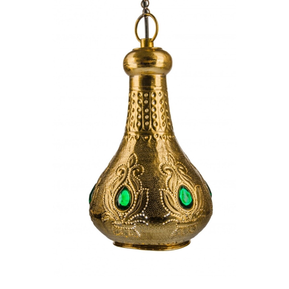Marokkanische Deckenlampe Akif handgefertigt aus Messing in 