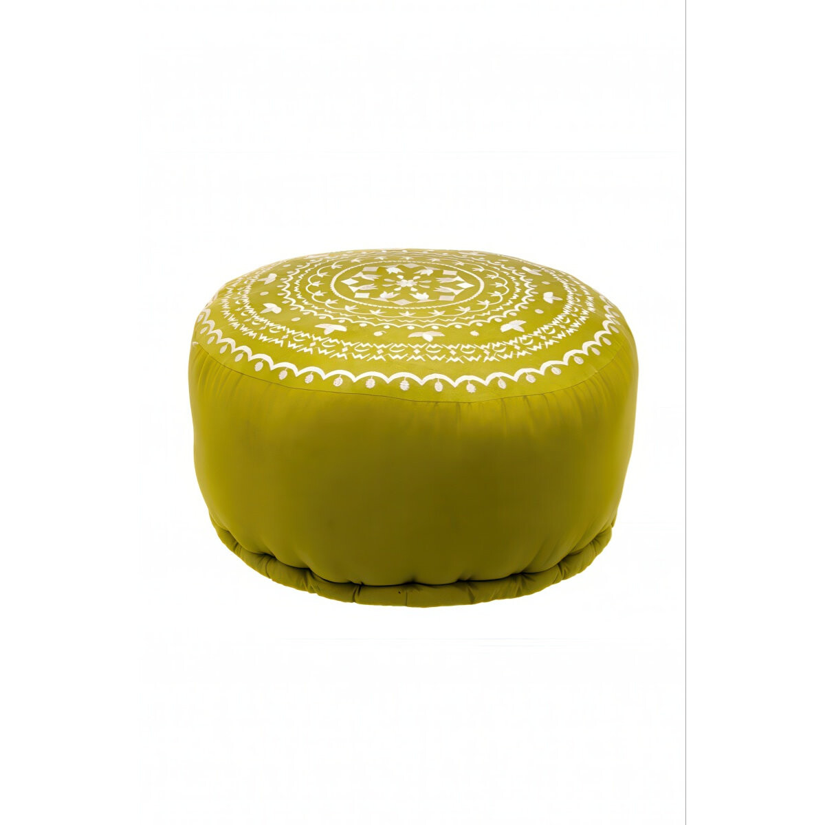 Orientalisches rundes Sitzkissen Hocker jabran grün - 5