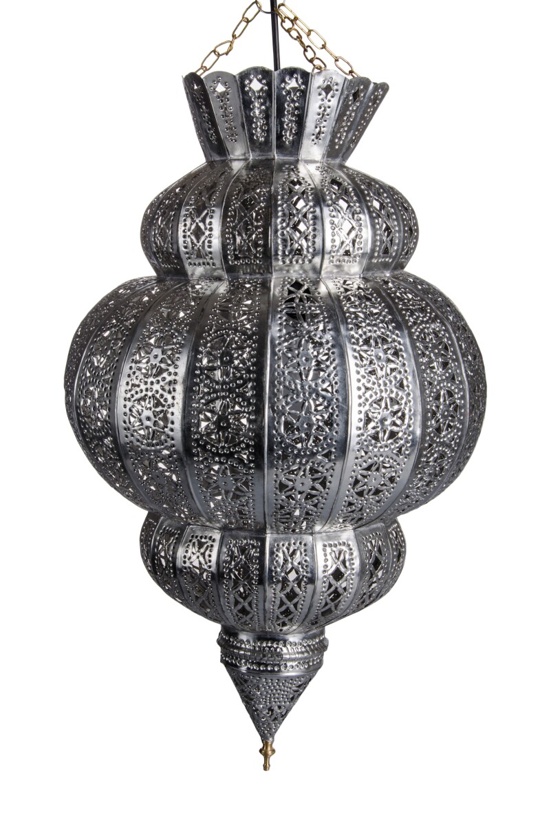 Orientalische Pendelleuchte Harem Silber box
