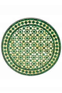 Marokkanischer Mosaiktisch Albaicin Beige-Grün...