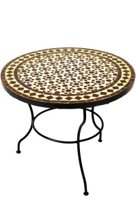 Marokkanischer Mosaiktisch Albaicin Beige Braun, 60cm,...