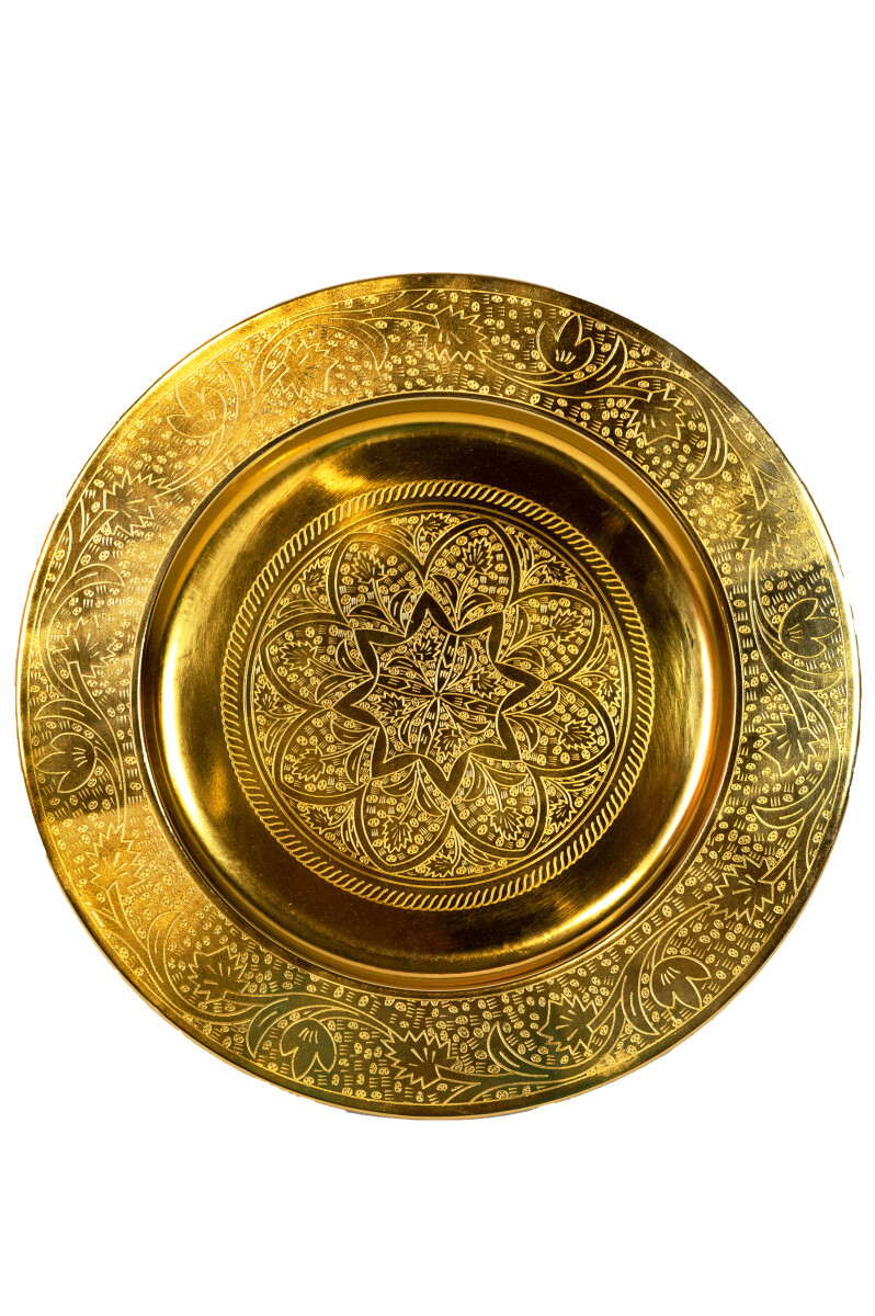 Orientalisches Tablett Teetablett Sidra Gold - 30cm