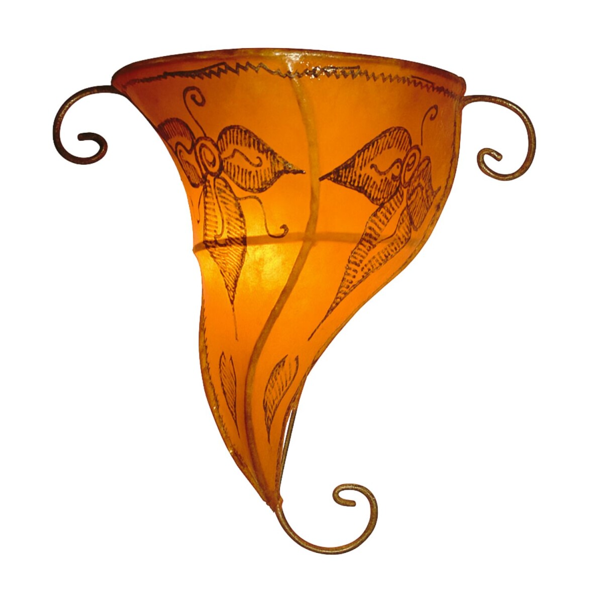 Mediterrane Wandleuchte Sanaa Orange H 3 box