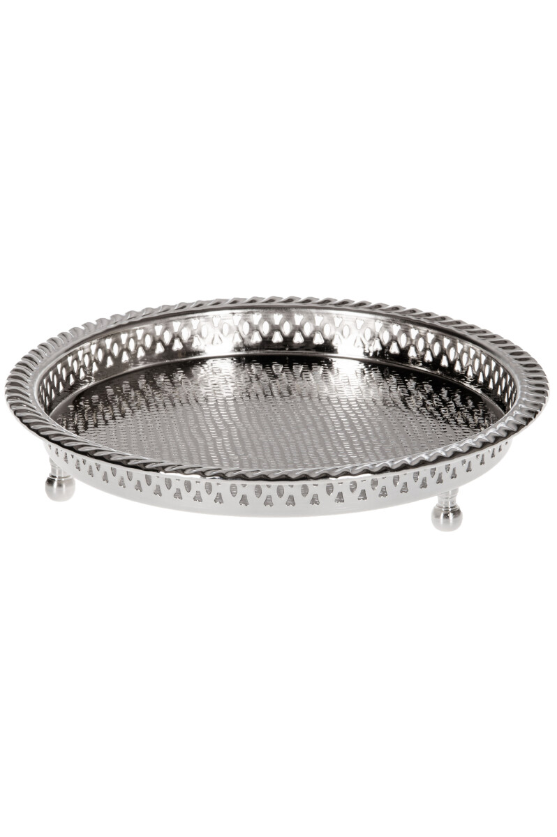 Orientalisches Tablett Silber Mahra 27cm box