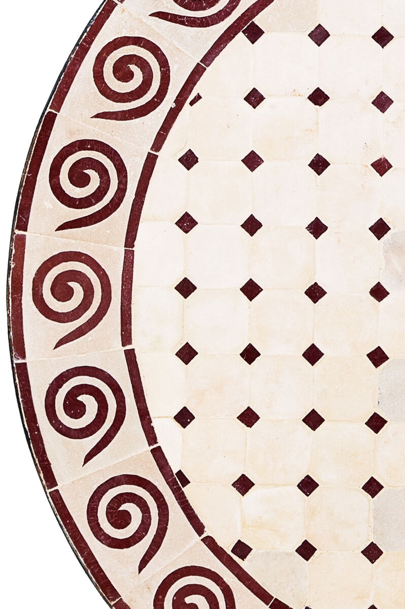 Orientalische Mosaikplatte Spirale Natur box
