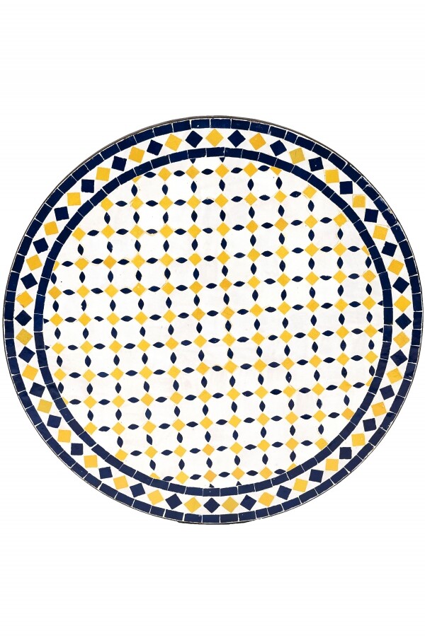 Marokkanische Mosaikplatte Giralda Weiss box