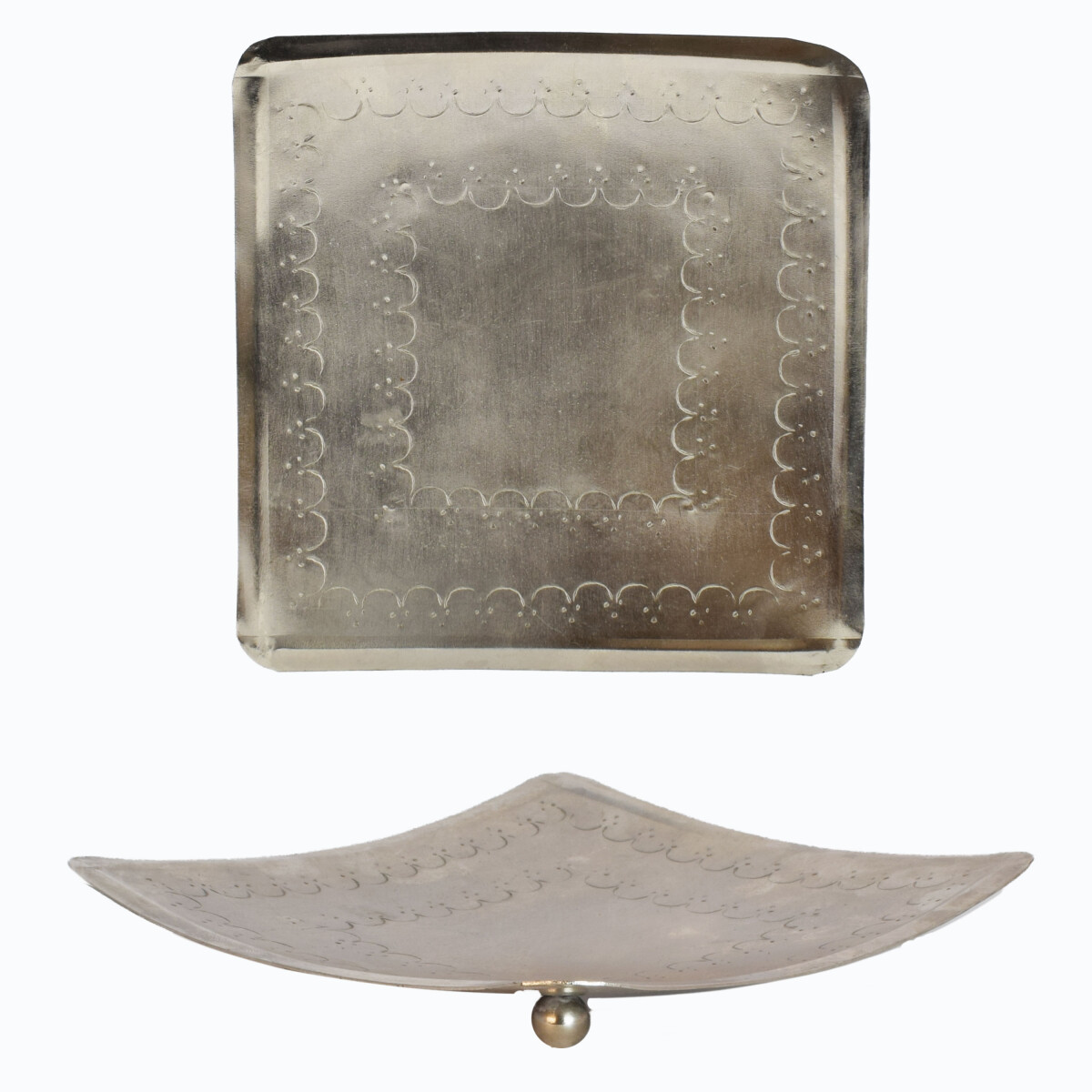 Metall Teller Kerzenteller Eckig Jaini s box